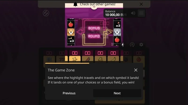 Lion Zama Fruits Bonus Spins - Scatter ნიშნების შეგროვება და სპეციალური რეჟიმის გააქტიურება